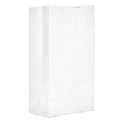 GENERAL Paper Bags, 40 lbs Cap., #12, 7.06"w x 4.5"d x 13.75"h, White, PK500 51032